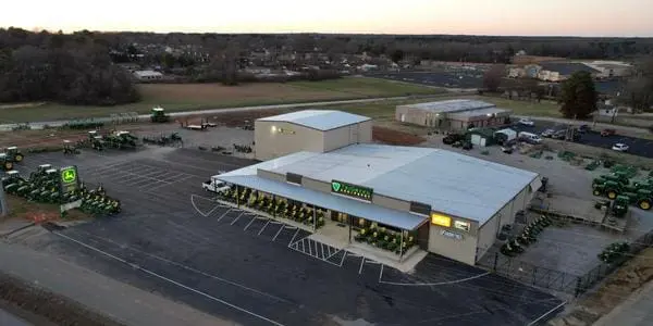 Aerial view of a John Deere dealer