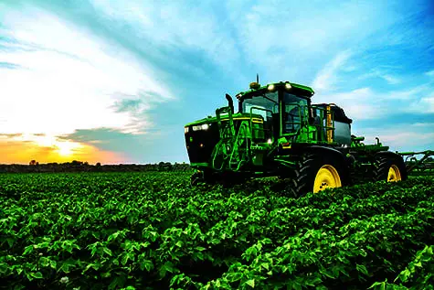 A John Deere see and spray sprayer 