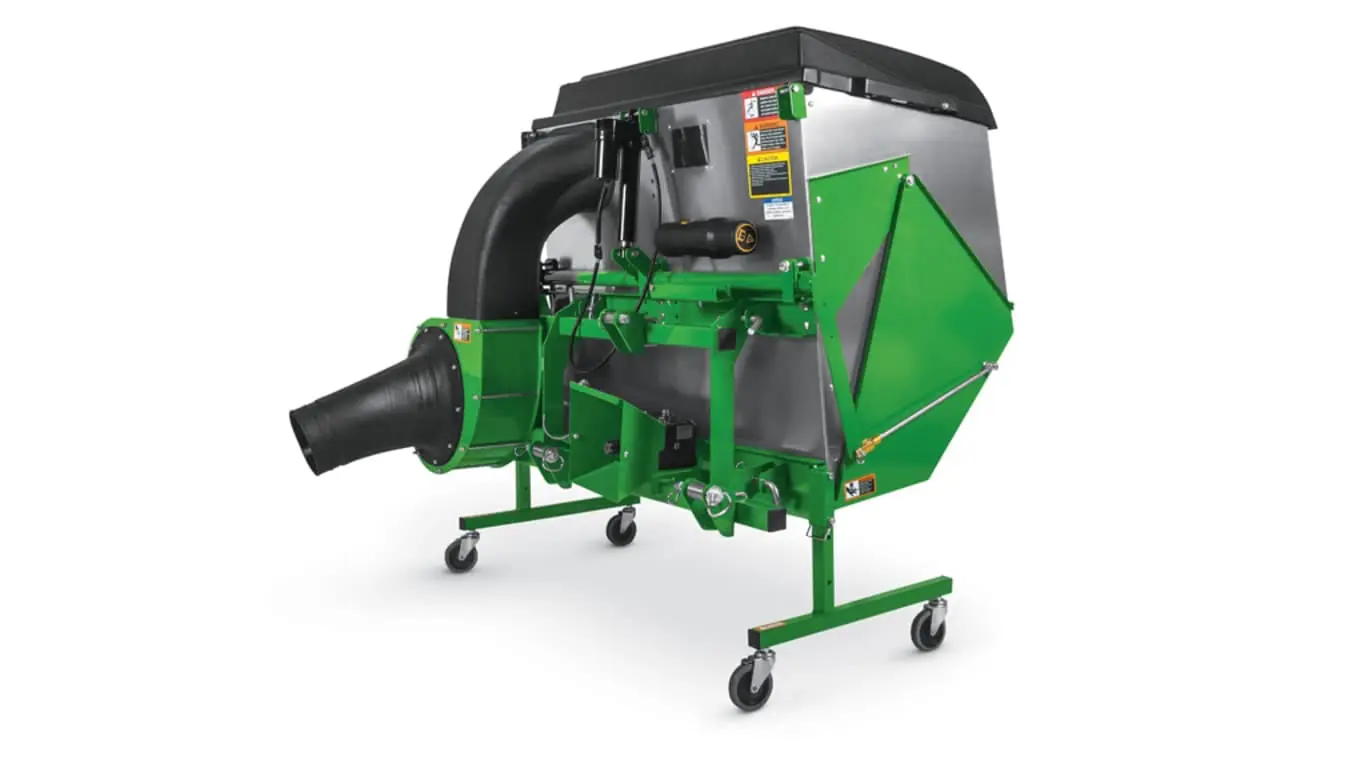 John Deere material collection system for compact tractor