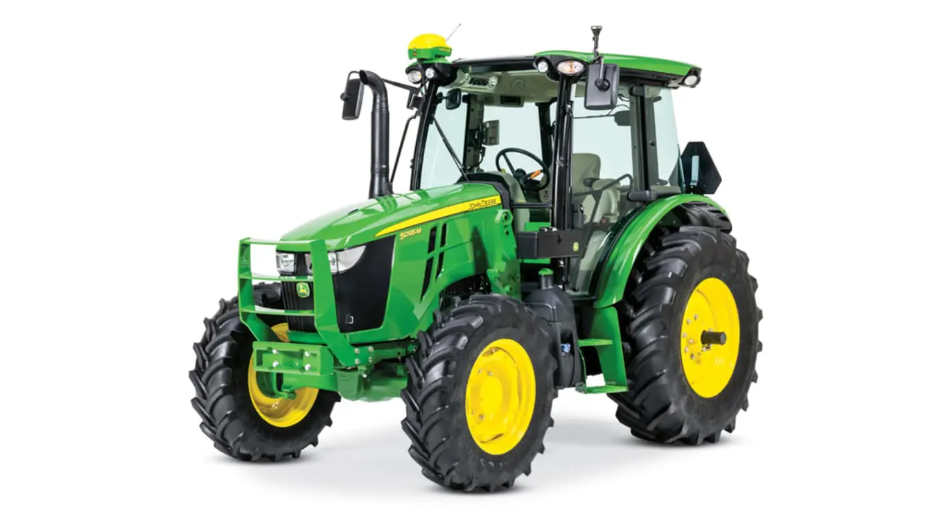John Deere 5095M utility tractor studio image