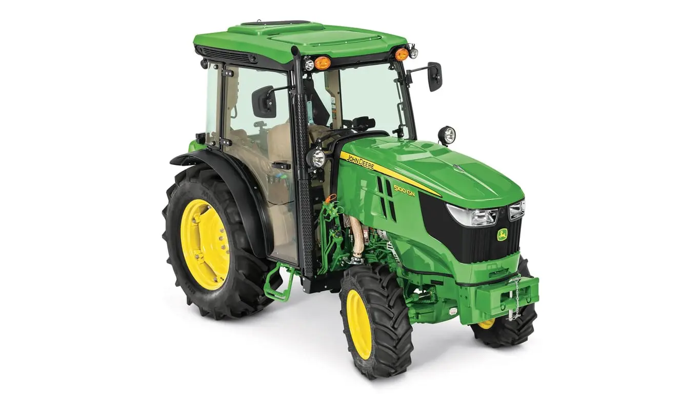 John Deere 5100GN utility tractor studio image