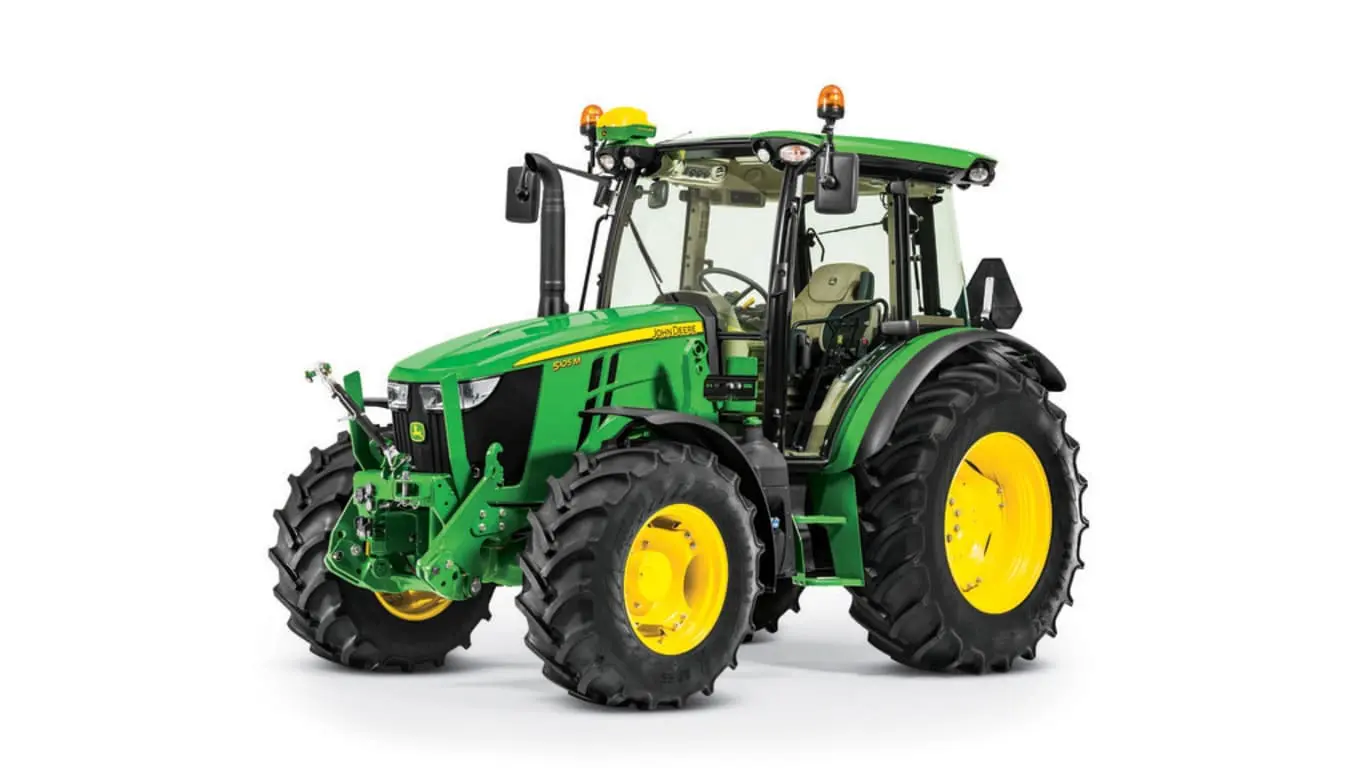 John Deere 5105M utility tractor studio image