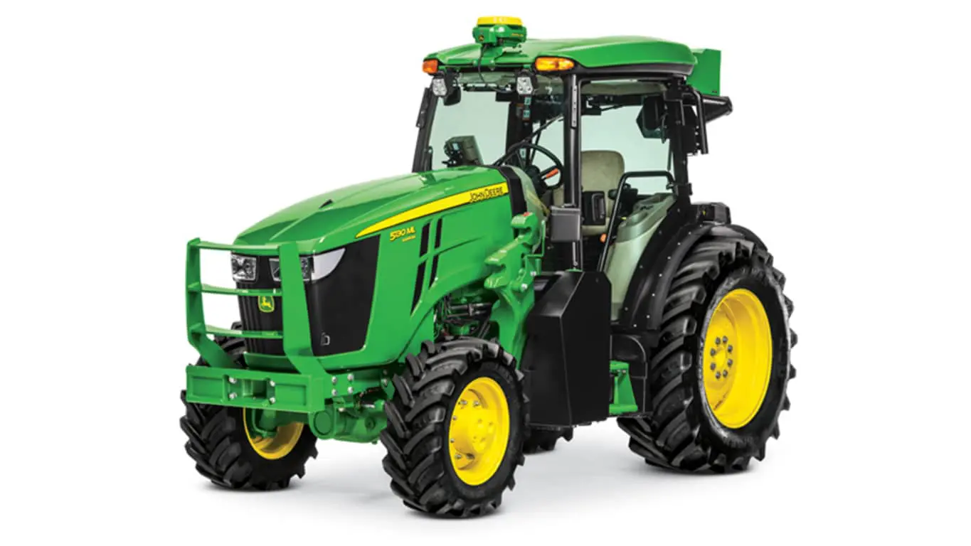 John Deere 5130ML utility tractor studio image