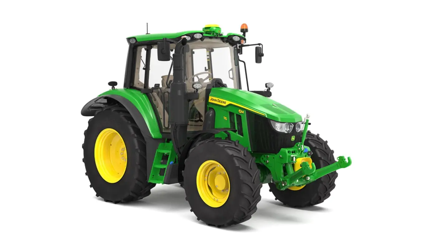 John Deere 6M 115 tractor studio image