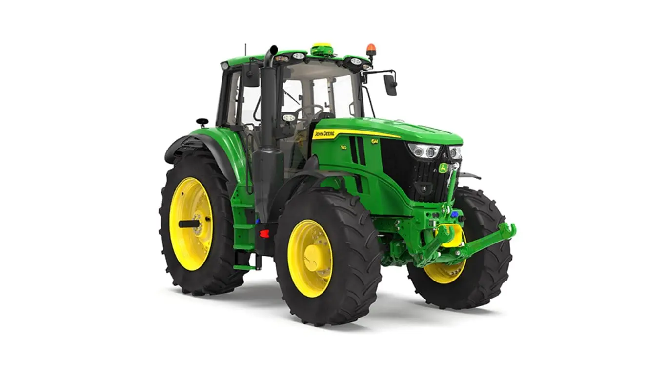 John Deere 6M 180 utility tractor studio image