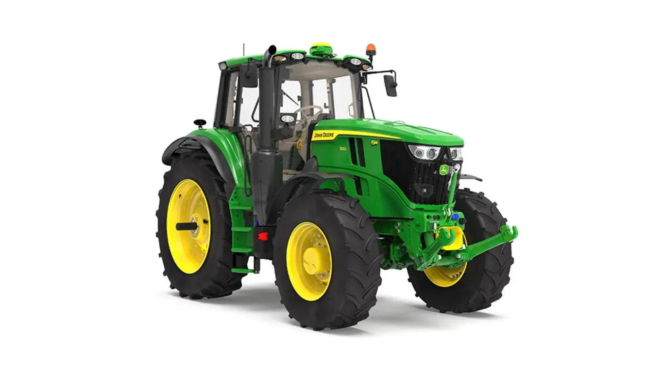 John Deere 6M 200 utility tractor studio image
