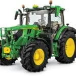 John Deere 6R 120 utility tractor studio image