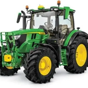 John Deere 6R 120 utility tractor studio image