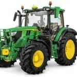 John Deere 6R 130 utility tractor studio image