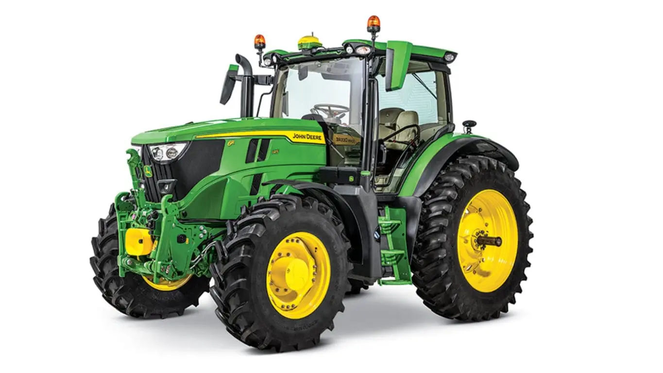John Deere 6R 145 tractor studio image