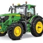 John Deere 6R 155 tractor studio image