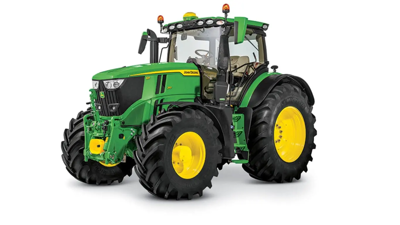 John Deere 6R 250 tractor studio image