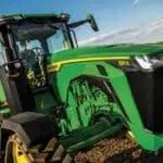 John Deere 8RX 370 tractor studio image