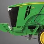 John Deere 9RT 590 tractor studio image