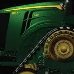 John Deere 9RX 540 tractor studio image