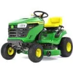 John Deere S100 lawn mower tractor studio image