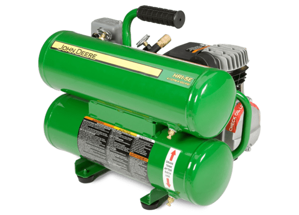 A John Deere air compressor studio image