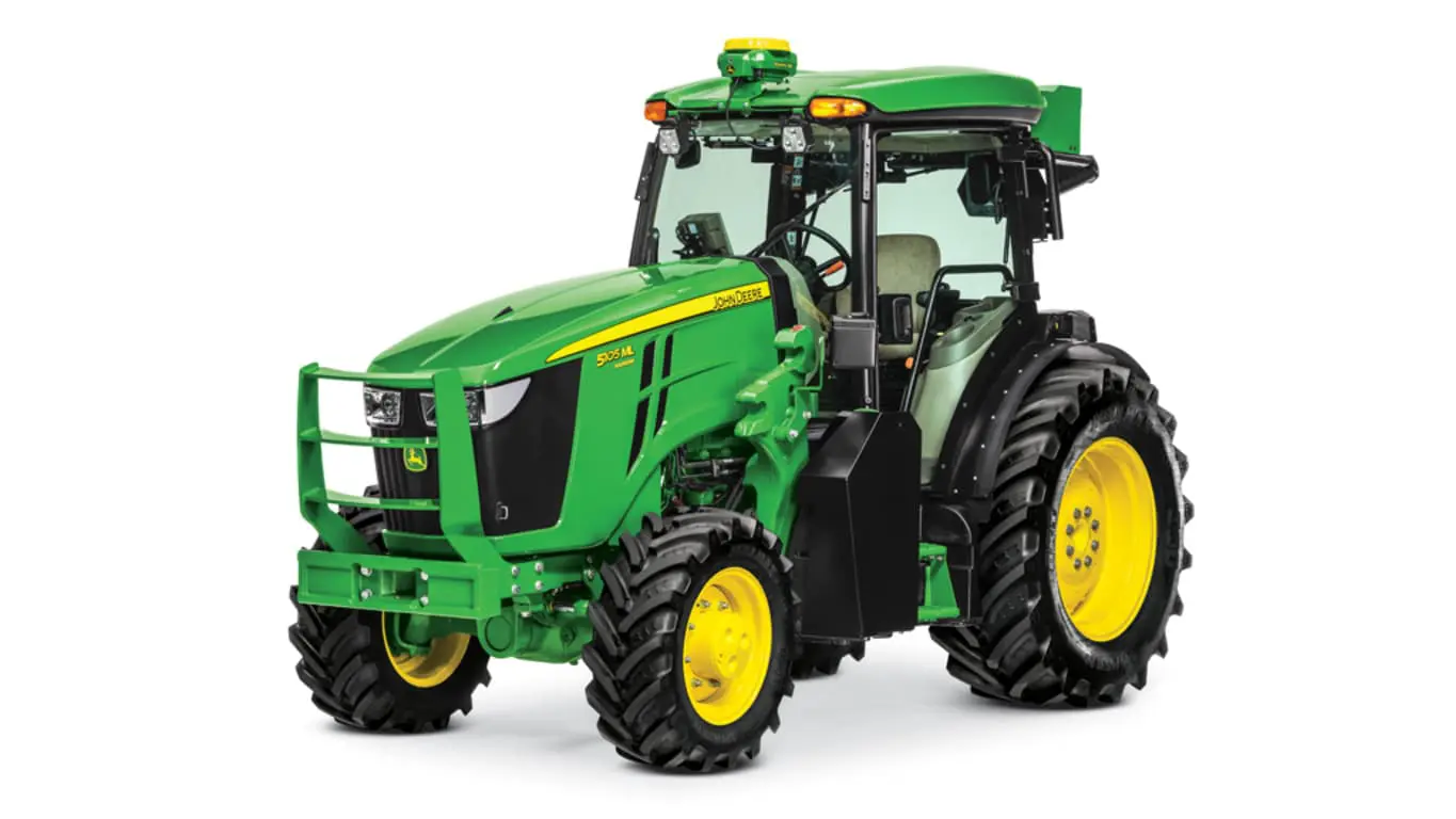 John Deere 5105ML utility tractor studio image