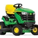 John Deere S120 lawn mower tractor studio image
