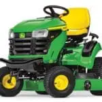 John Deere S140 lawn mower tractor studio image