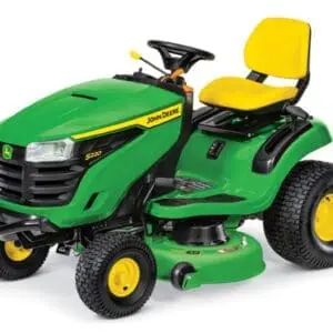 John Deere S220 lawn mower tractor studio image
