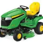 John Deere X370 with 42 inch deck lawn mower tractor studio image