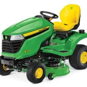 John Deere X370 with 42 inch deck lawn mower tractor studio image