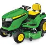 John Deere X570 with 54 inch deck lawn mower tractor studio image