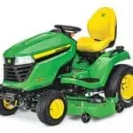 John Deere X584 lawn mower tractor studio image