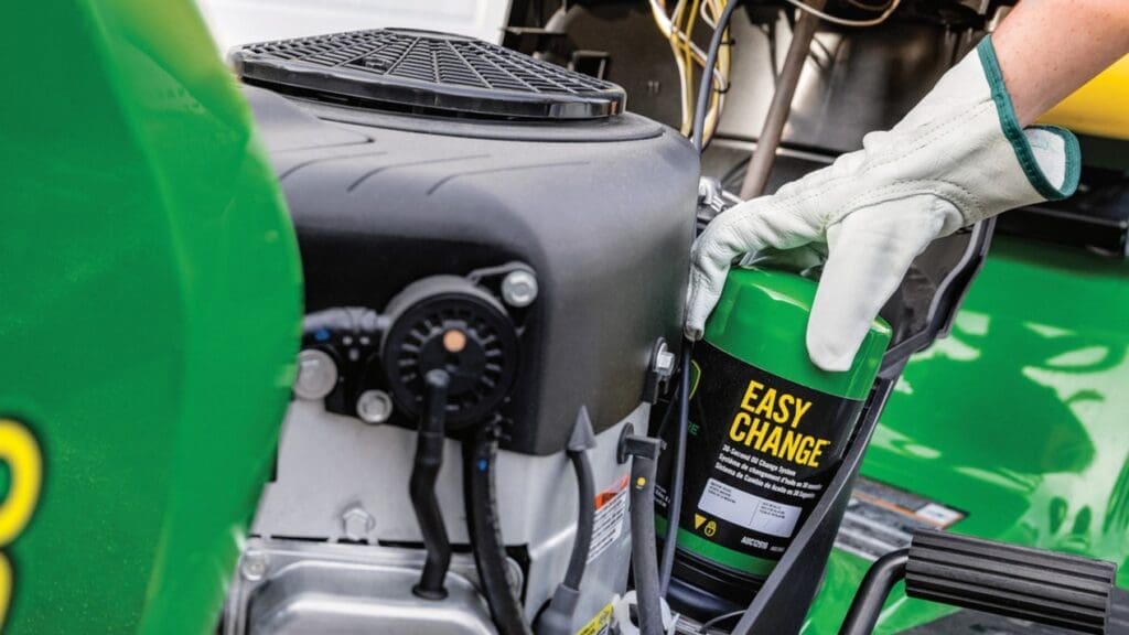Technician changing fuel