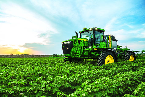 A John Deere see and spray sprayer 