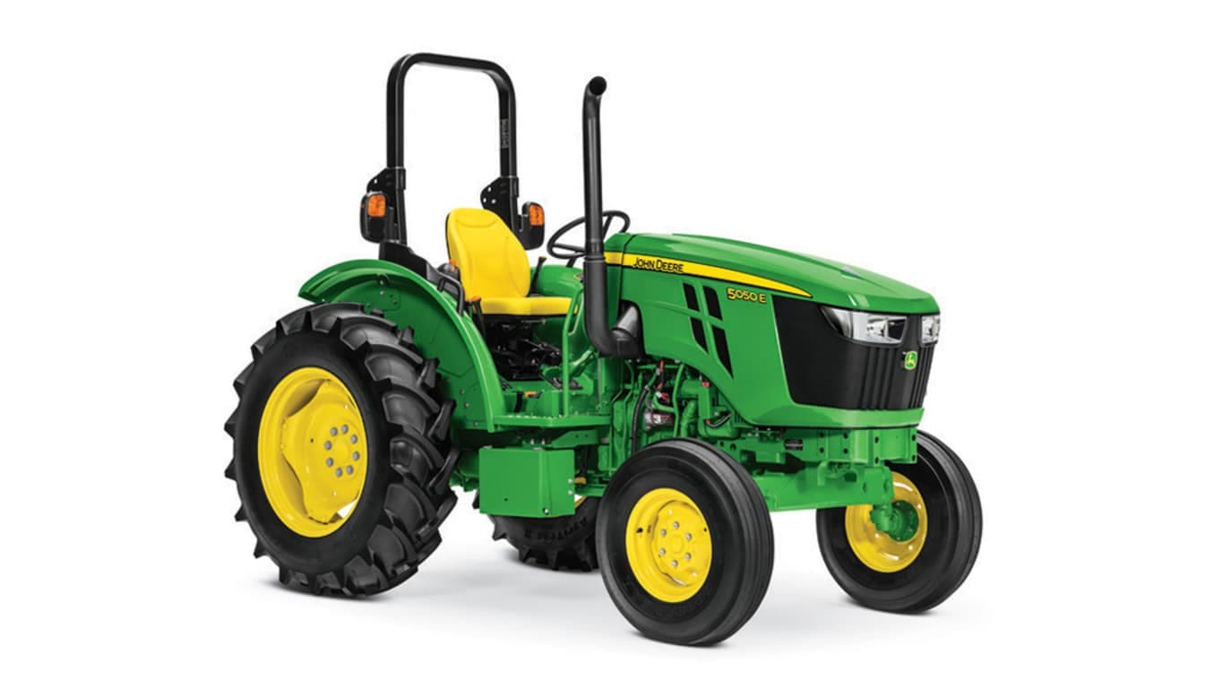 John Deere 5050E utility tractor studio image
