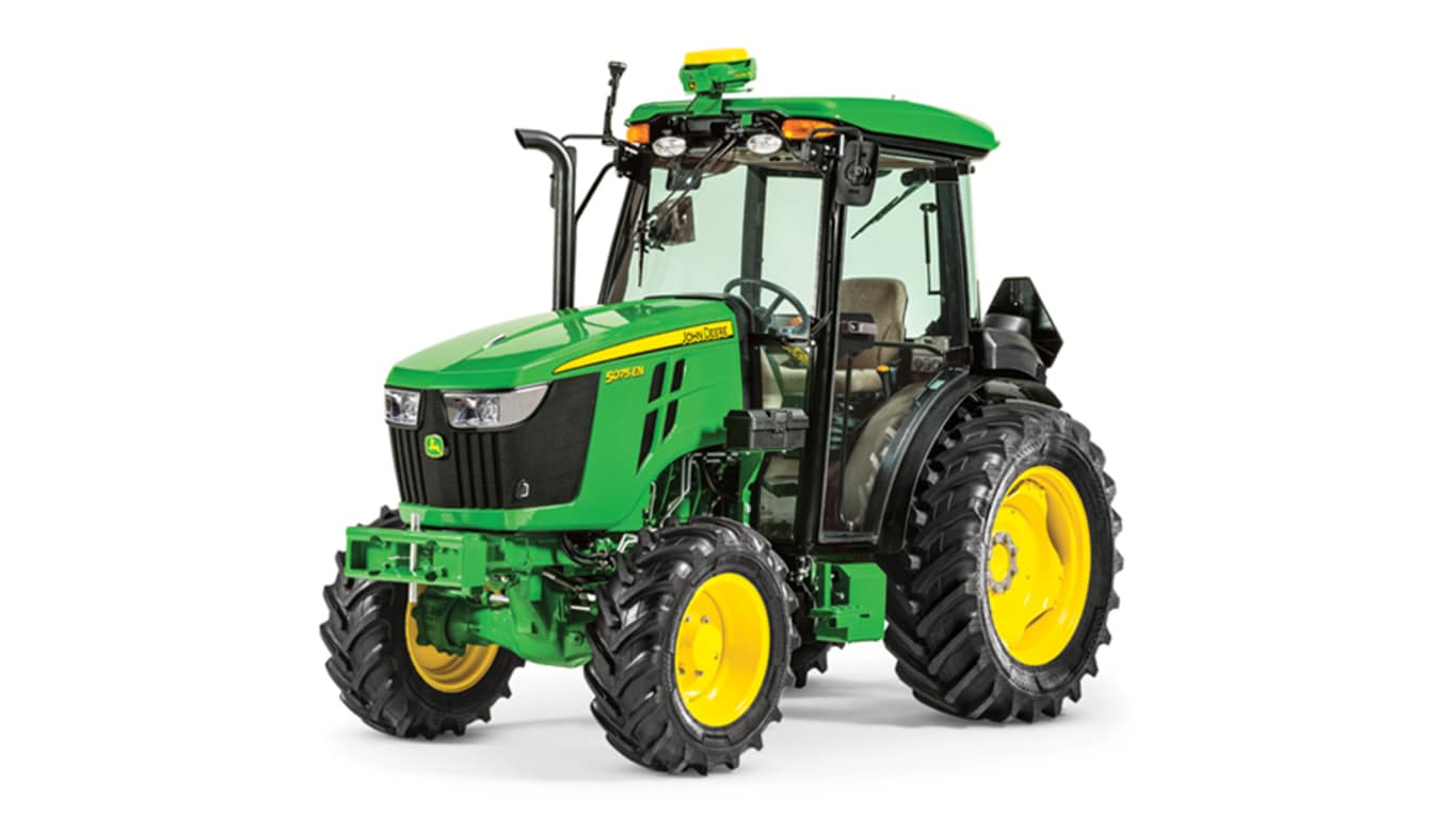 John Deere 5075EN utility tractor studio image