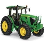 John Deere 6120E utility tractor studio image