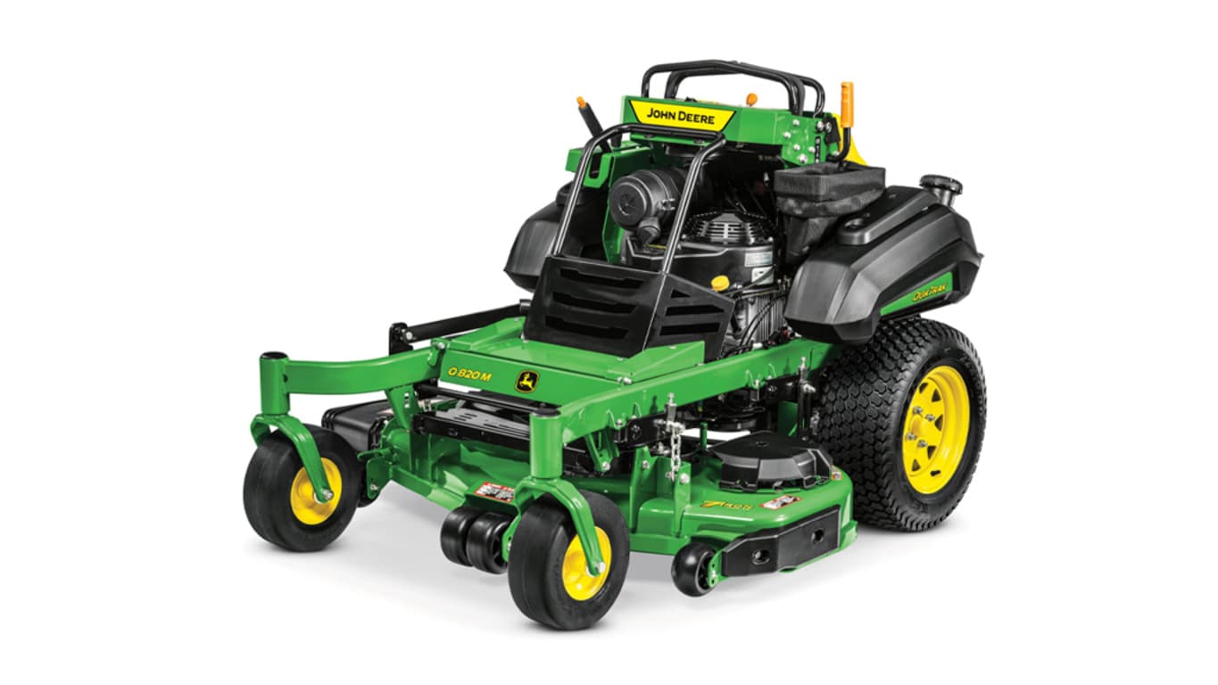 John Deere Q820M standon mower studio image