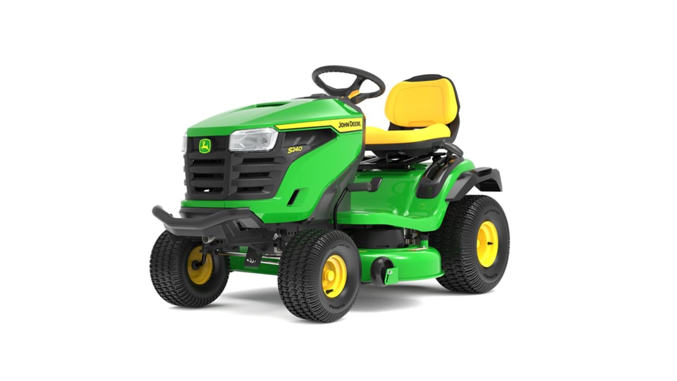 John Deere S240 lawn mower tractor studio image