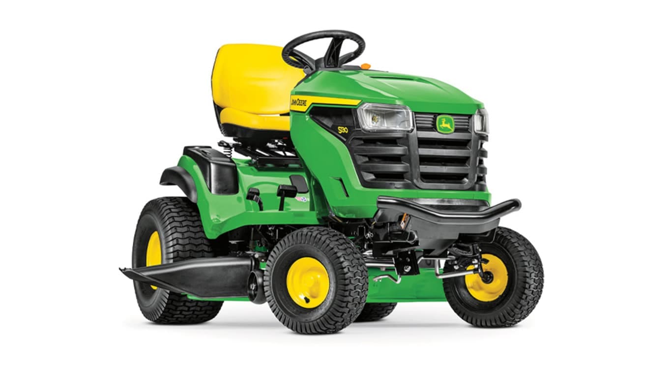 John Deere S130 lawn mower tractor studio image