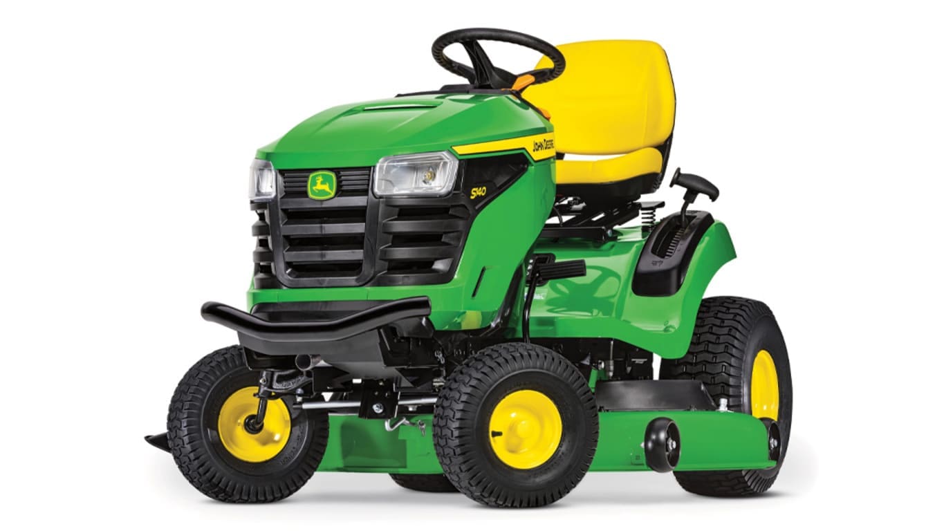 John Deere S140 lawn mower tractor studio image