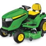 John Deere X570 with 54 inch deck lawn mower tractor studio image