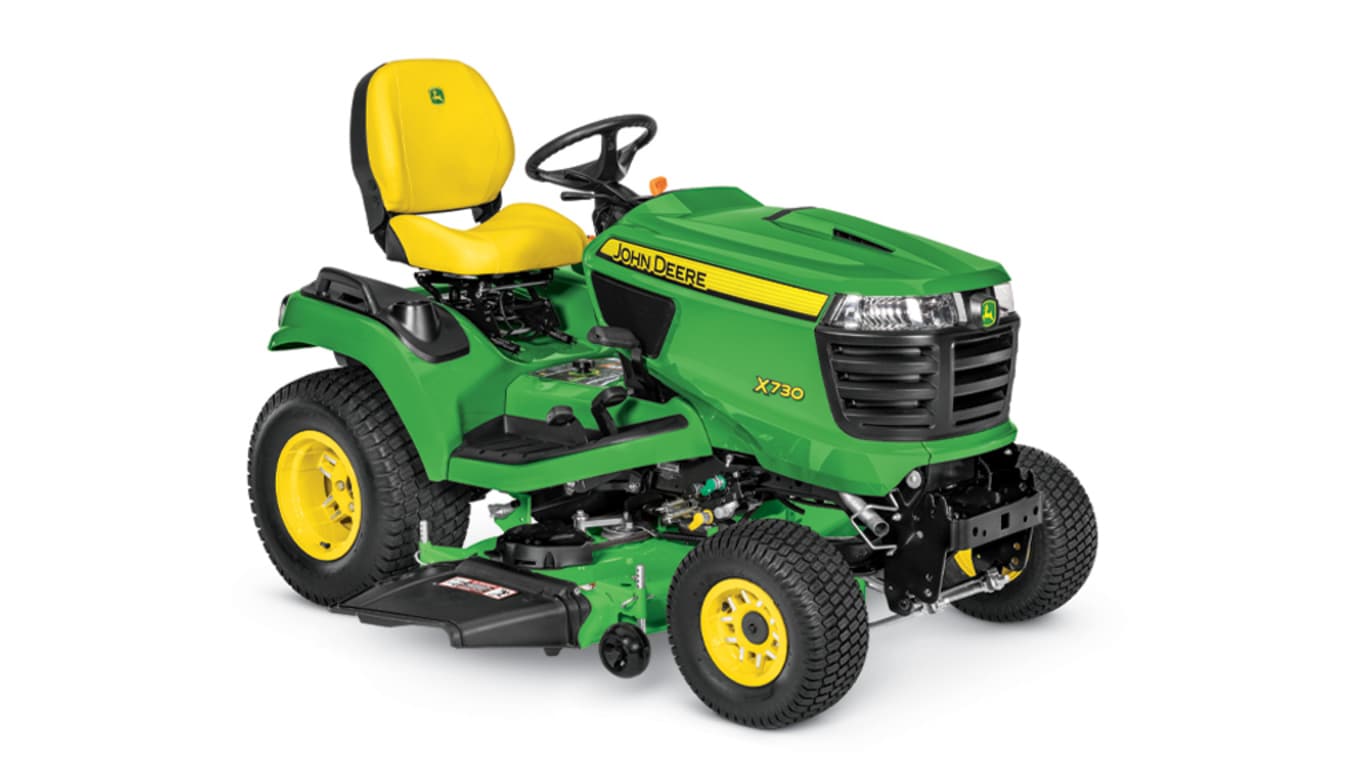 John Deere X730 lawn mower tractor studio image