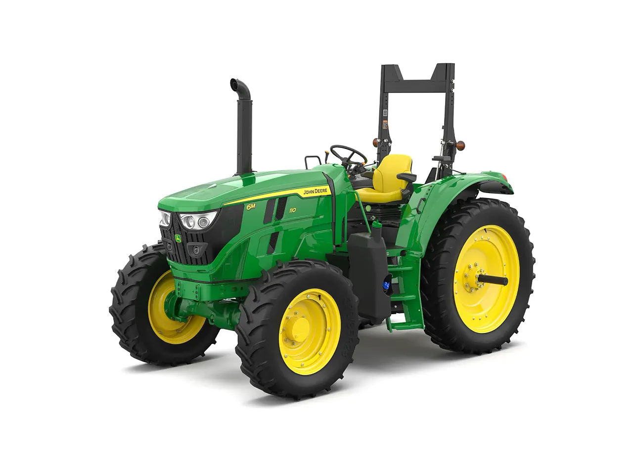 John Deere 6M 110 studio image on white background.